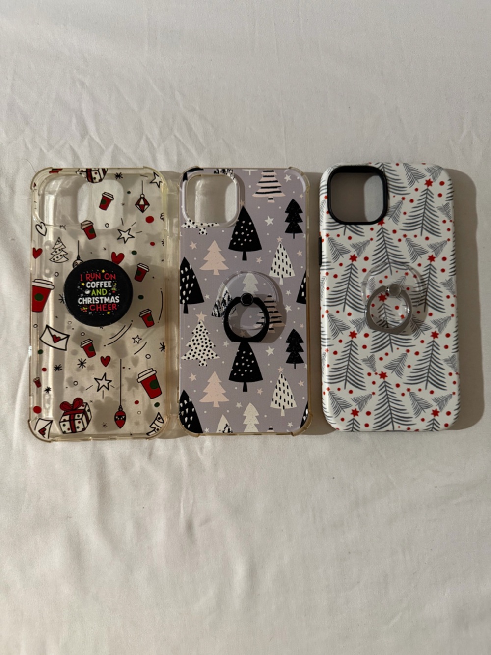 Bundle of 3 Christmas iPhone 14+/15+ cases